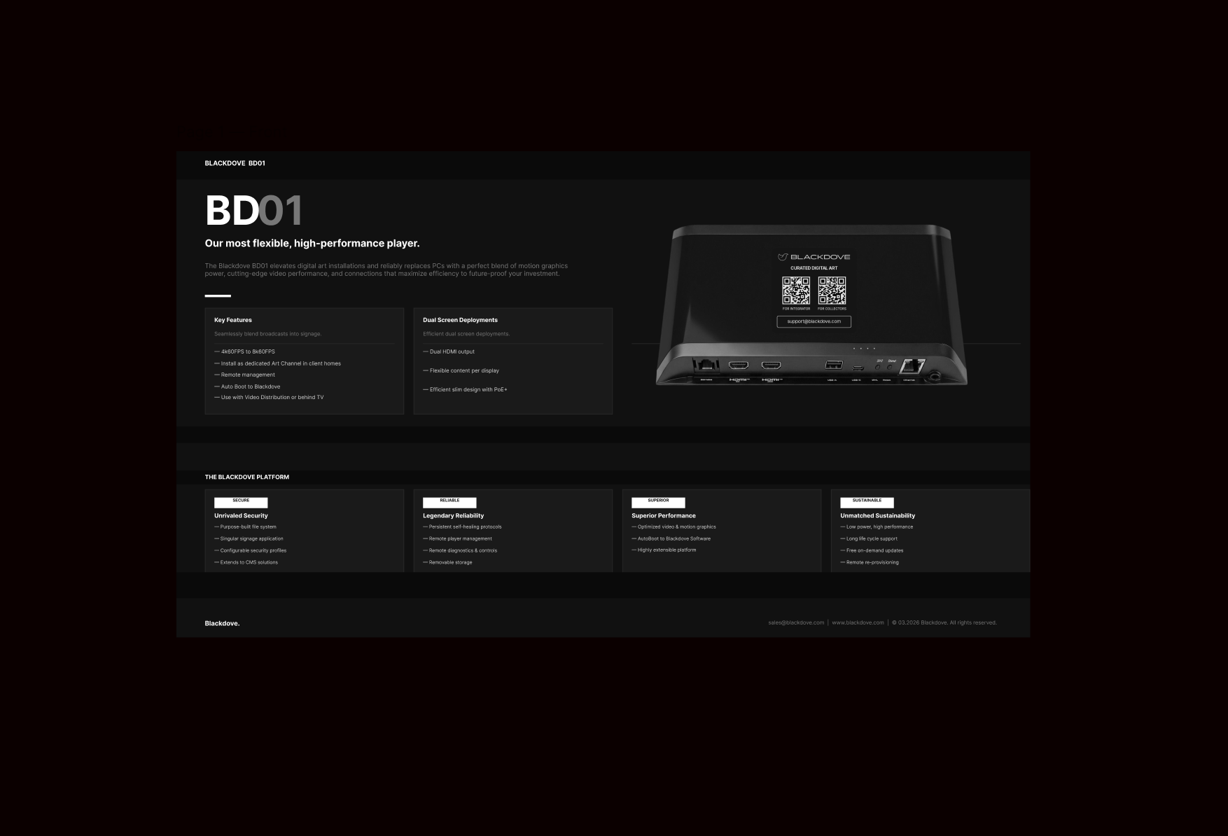 BD01: 4K 60FPS 256GB SSD (UH1145)
